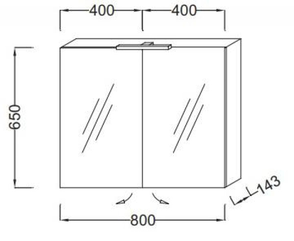 Шкаф-зеркало 80x65 см Jacob Delafon EB796RU-E70 с подсветкой арлингтонгский дуб