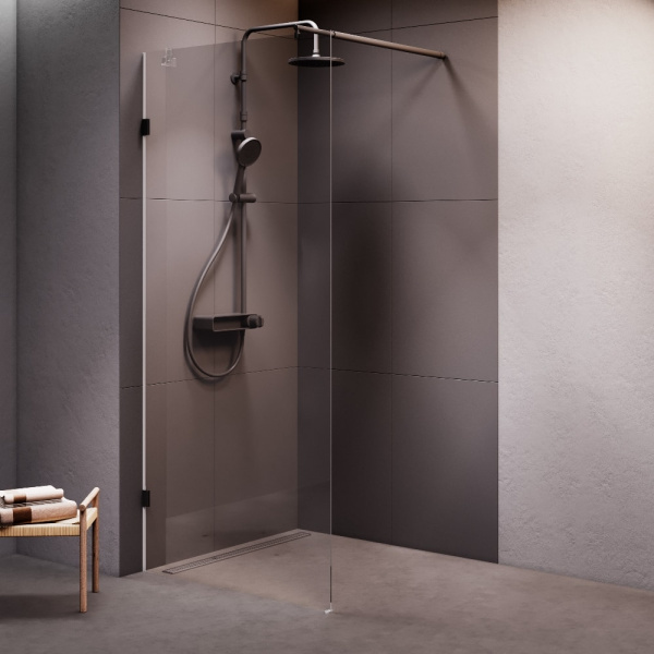Душевая перегородка AM.PM X-Joy 90 W94WI-90-F1-BTE черная