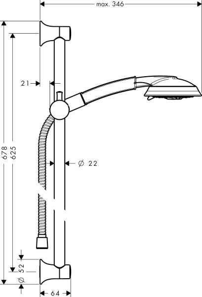 Душевой гарнитур hansgrohe Raindance 27843090