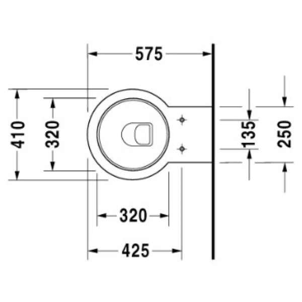 Унитаз подвесной Duravit Starck 1 0210090064 альпийский белый