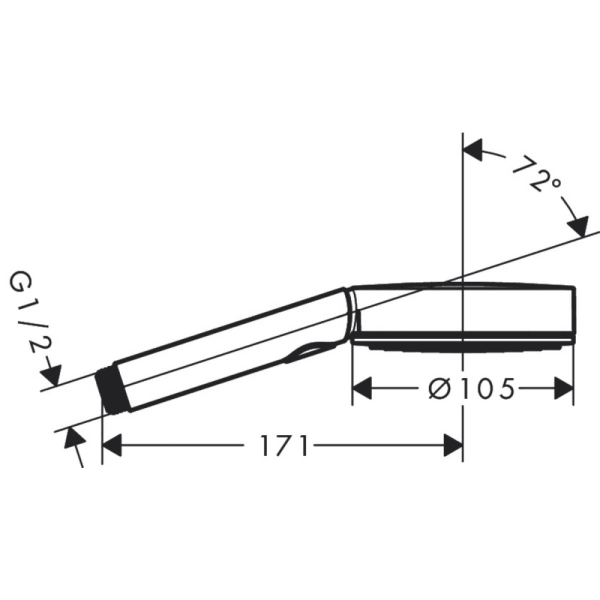 Душевая лейка hansgrohe Pulsify Select S Activation 24100670 черный матовый