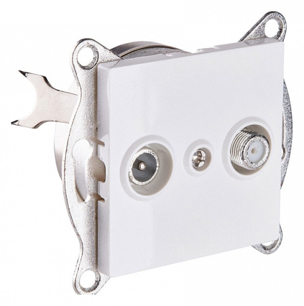 ТВ-розетка и SAT-розетка оконечная без рамки Kollinger  REA-035WH