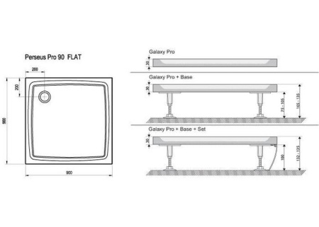 Душевой поддон Ravak Perseus Pro XA037711010