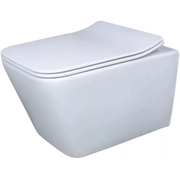 Унитаз подвесной GID Tr2144 безободковый, с сиденьем микролифт, белый