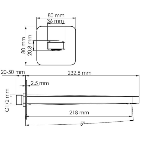 Излив для ванны WasserKRAFT Spree A274 никель