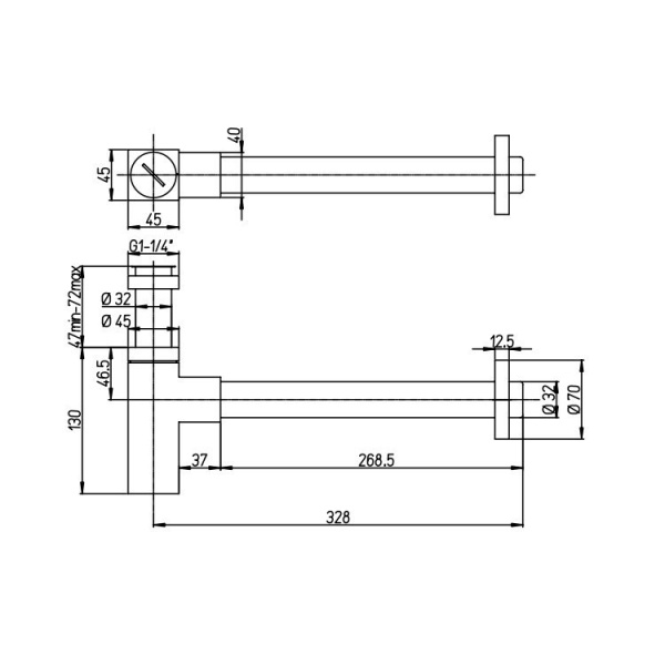 Сифон для раковины Paini Dax-R 84PZ849