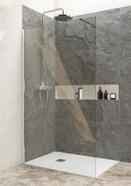 Душевая перегородка Roca Metropolis Walk-In 120x200 ZRU9307679 хром стекло прозрачное