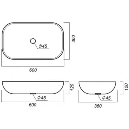 Раковина 60x36 см Акватон Infinity 1AX169WBXX000