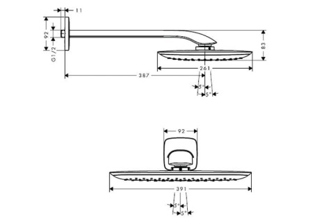 Верхний душ Grohe Rainshower Icon chrome 27437000, 19х19 см, 1 режим струи, без держателя