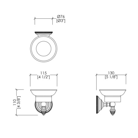Мыльница Devon&Devon Diamond WHD501OTBI золото