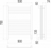Полотенцесушитель электрический Terminus Ното П9 500х700 4670078526960