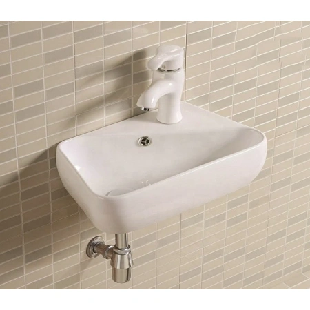 Раковина CeramaLux 9275L 45x28 см L, рукомойник, белый