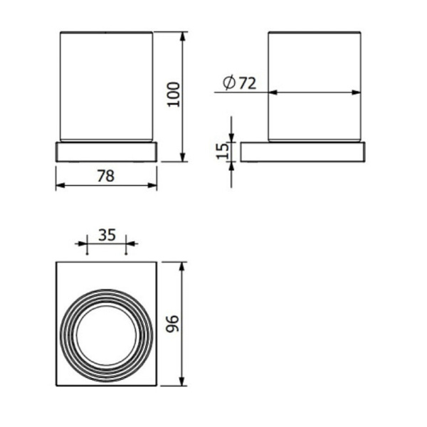 Стакан Kludi Vela C 31975N0 брашированное золото