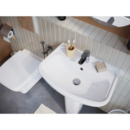 Раковина Santek Лонги 1WH501756 60,5x42 см, подвесная, белый