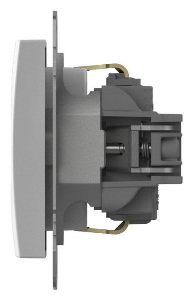 Розетка с заземлением и со шторкой, без рамки Elbi Eleсtriс Zena Vega 609-015600-243