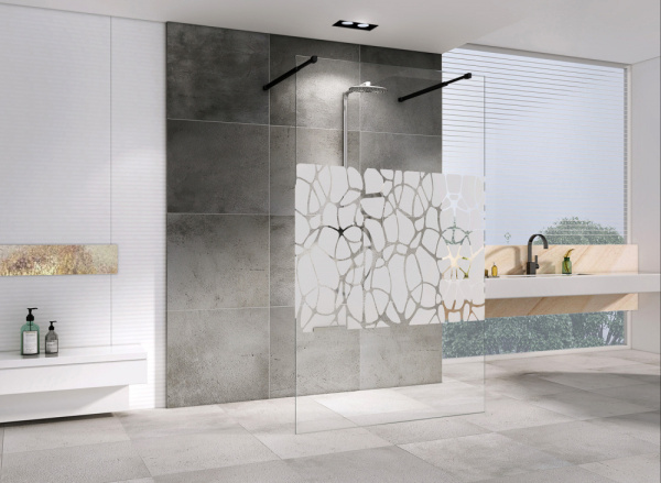 Душевая перегородка Abber Immer Offen 100 AG68100BF8 черная