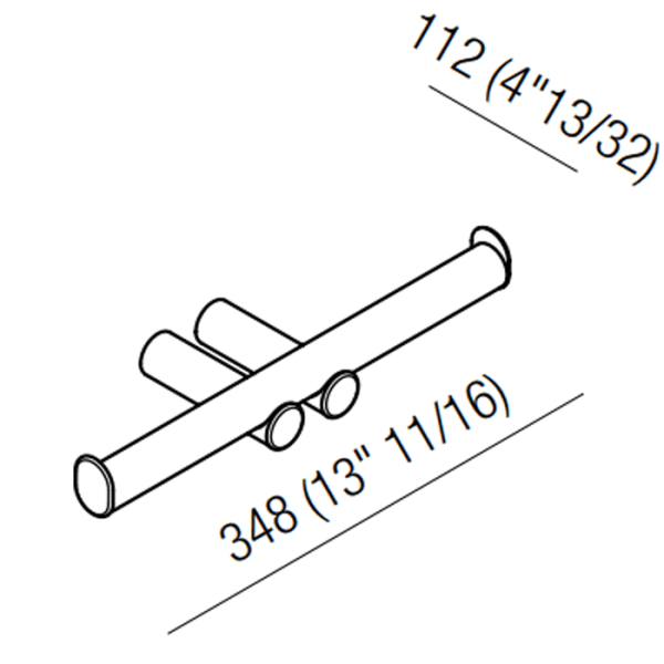Держатель туалетной бумаги Agape Dot line ADTL0453N черный