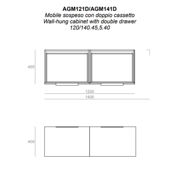 Тумба под раковину Simas Agile 120 AGM121D ROCCIA скала