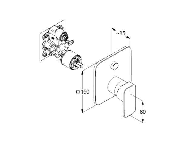 Смеситель для ванны и душа Kludi Renon 42759N075 брашированное золото
