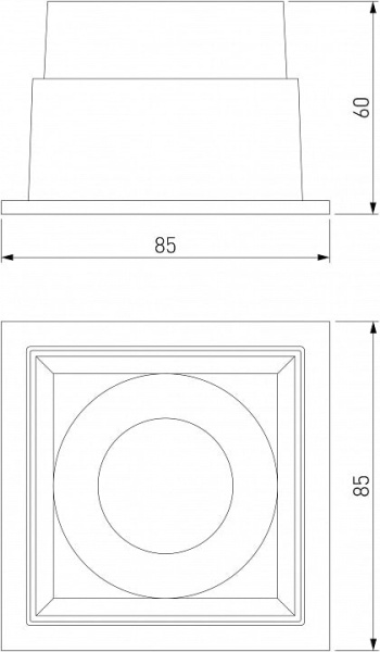 Встраиваемый светильник Elektrostandard Quadro a063676