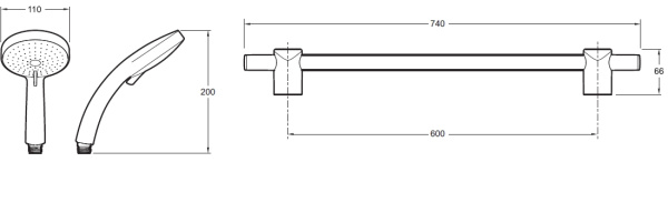 Душевой гарнитур Jacob Delafon CITRUS E12920-CP