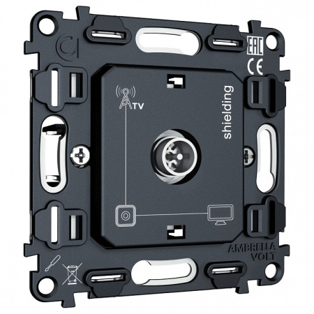 Механизм ТВ-розетки оконечная Ambrella Volt QUANT VM199