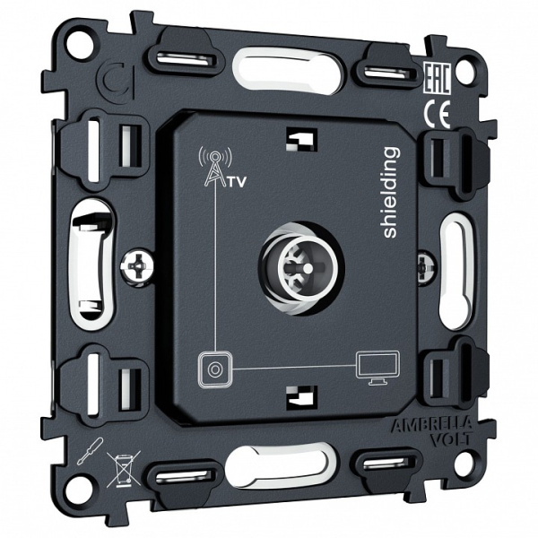 Механизм ТВ-розетки оконечная Ambrella Volt QUANT VM199