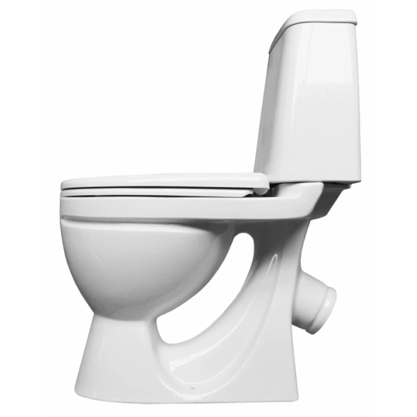 Унитаз-компакт Sanita Идеал комфорт WC.CC/Ideal/2-DM/WHT.G/S1 косой выпуск, с сиденьем микролифт дюропласт, белый