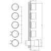 Смеситель для душа Gessi Habito 63438#706 черный матовый