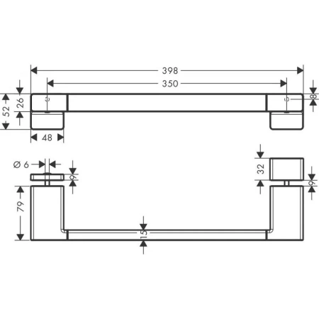Ручка для душевой двери Hansgrohe AddStoris 41759700 белый