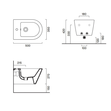 Подвесное биде Catalano Zero 0118501001