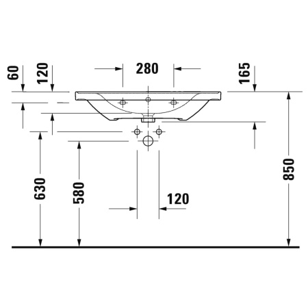 Раковина Duravit D-Neo 80 2367800000
