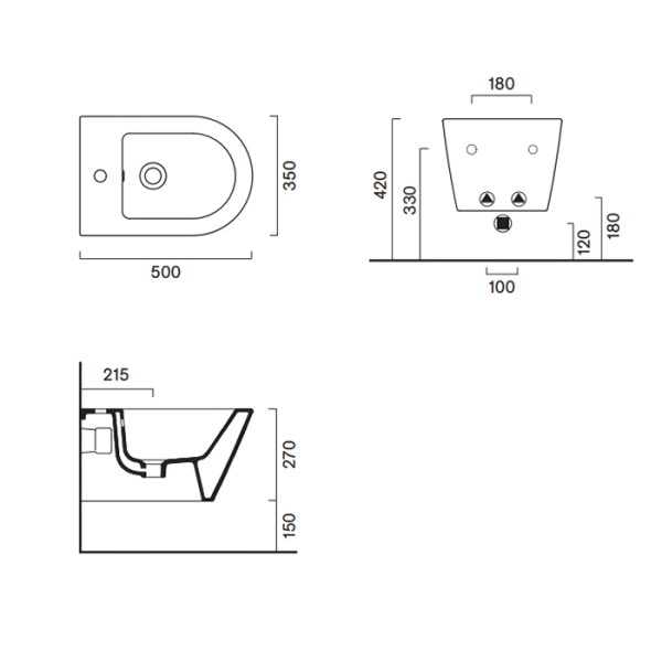Подвесное биде Catalano Zero 0118501001