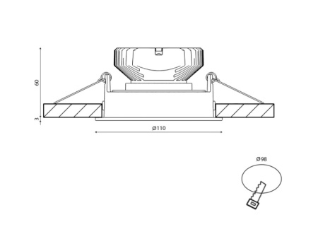 Рамка на 1 светильник SWG PRO  00-00003956