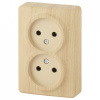 Розетка двойная без заземления Эра Эра Эксперт 11-2202-11