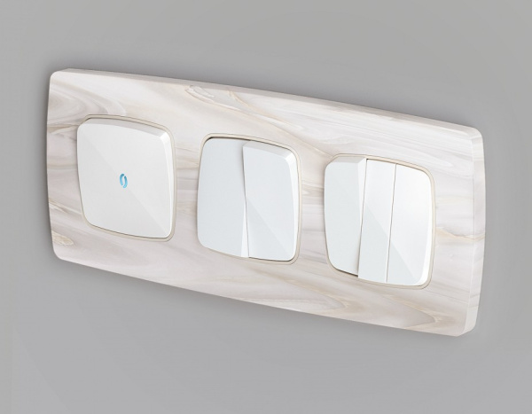 Клавиша для выключателя одноклавишного c подсветкой Ambrella Volt Quant OP1020