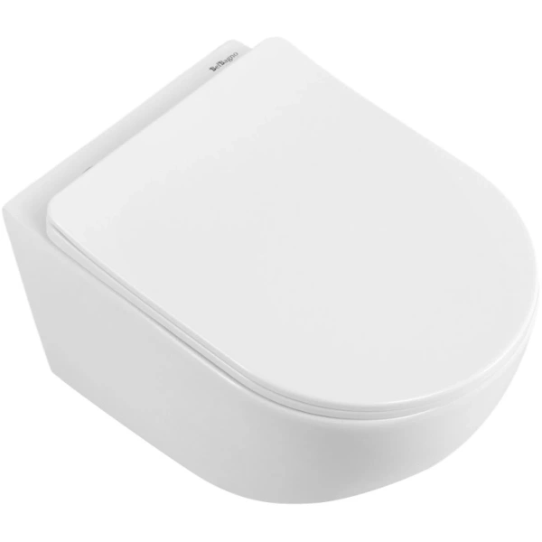Унитаз подвесной BelBagno Marino BB7026CH-TOR/SC безободковый, торнадо, с сиденьем микролифт, белый