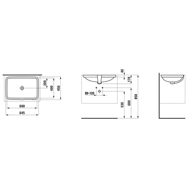 Раковина Laufen Pro 60 8.1196.5.000.109.1