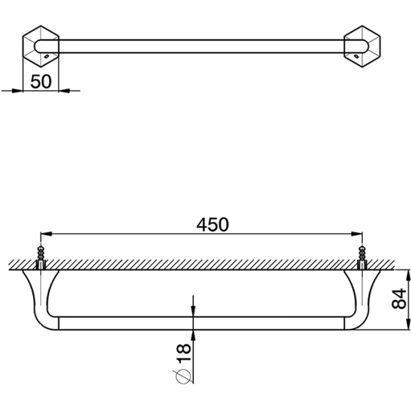 Полотенцедержатель Cisal Cherie 45 см CE09010124 золото