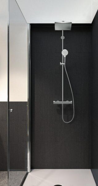 Верхний душ Grohe Rainshower F-series 27271000, 25,4*25,4 см, 1 режим струи, без держателя, хром