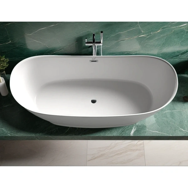 Акриловая ванна Ceruttispa Nemi CT10507 170x74 см, отдельностоящая, белый матовый
