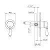 Смеситель для душа Nicolazzi Monocomando 3406MBZ76 бронза