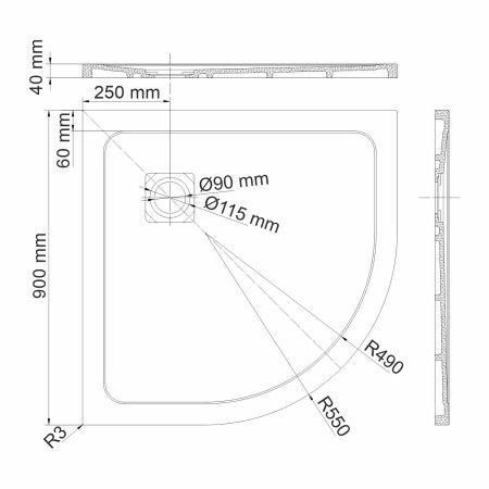 Динкель (Dinkel) 58T01 Душевой поддон