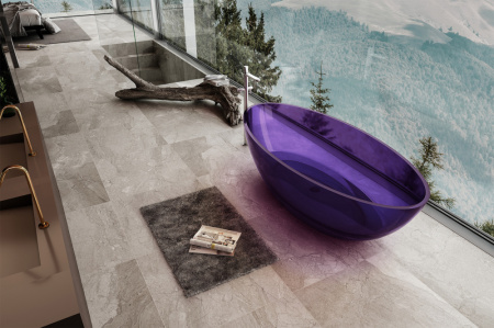 Прозрачная ванна Abber Kristall 180x85 AT9702Amethyst аметист