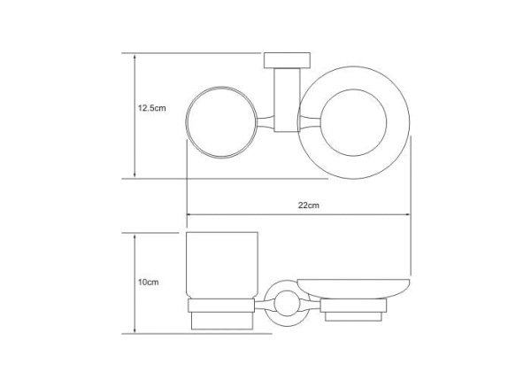 Держатель стакана и мыльницы WasserKRAFT Donau K-9426