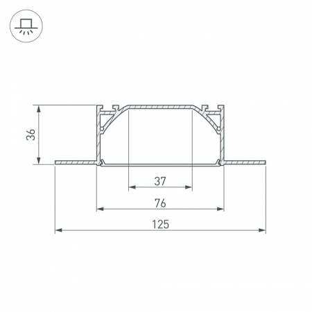 Профиль встраиваемый Arlight Arh-Linia72 25025