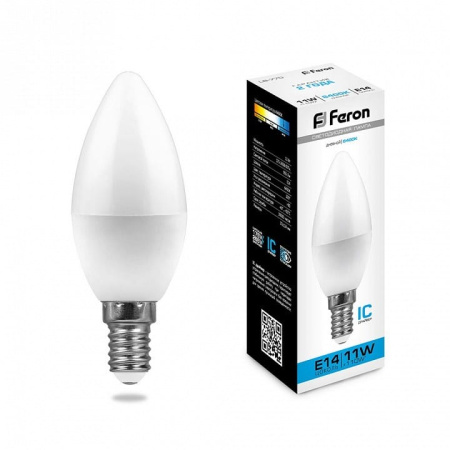 Лампа светодиодная Feron  E14 11Вт 6400K 25943