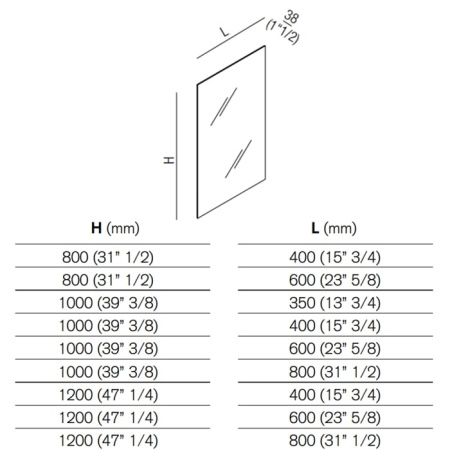 Зеркало Agape Nudo LED 40x100 ASPE0410