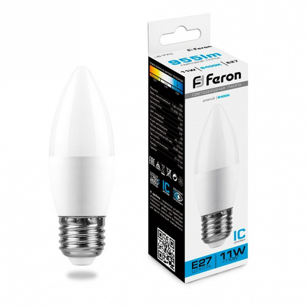 Лампа светодиодная Feron  E27 11Вт 6400K 25945