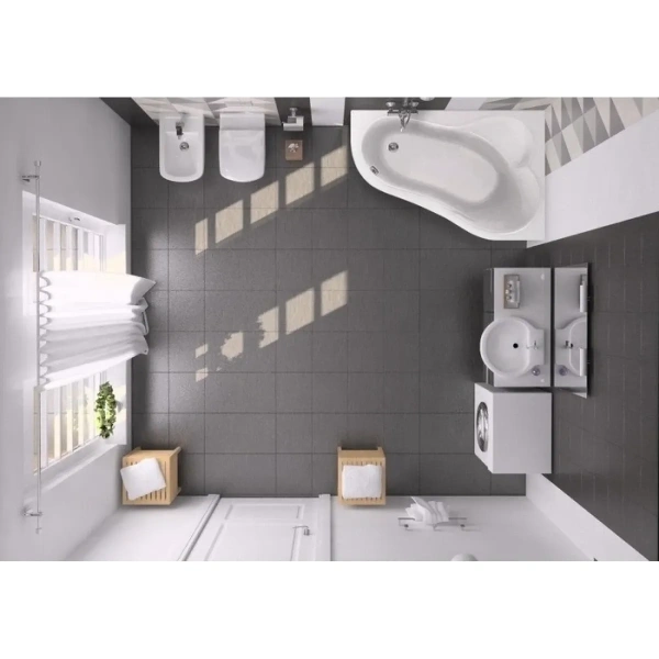 Акриловая ванна 160x100 см R Santek Ибица XL 1.WH11.2.037